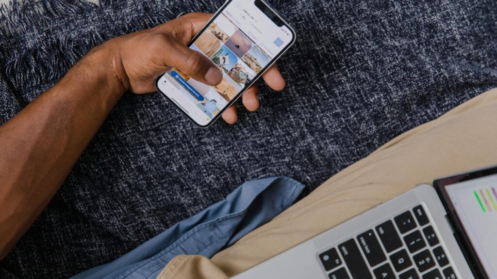 Startup founder managing leads using a free CRM mobile app
