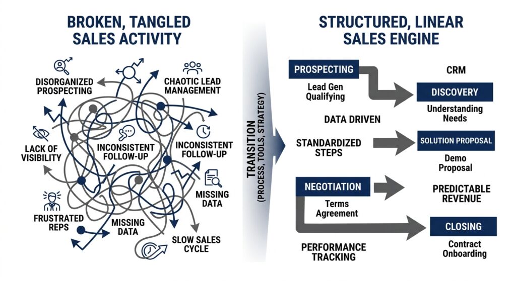 b2b sales process broken India