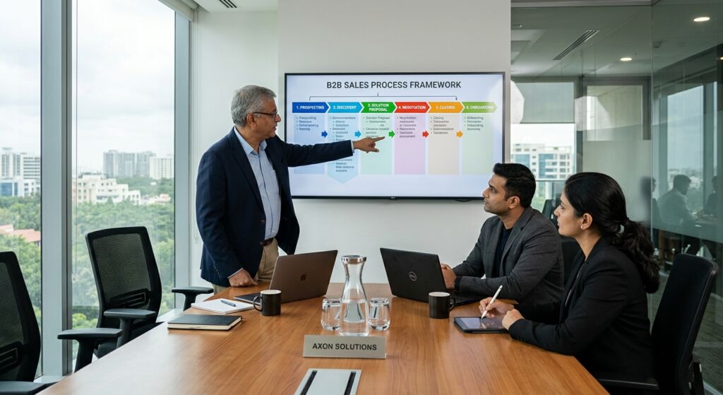 Founder reviewing a stalled B2B sales pipeline in India