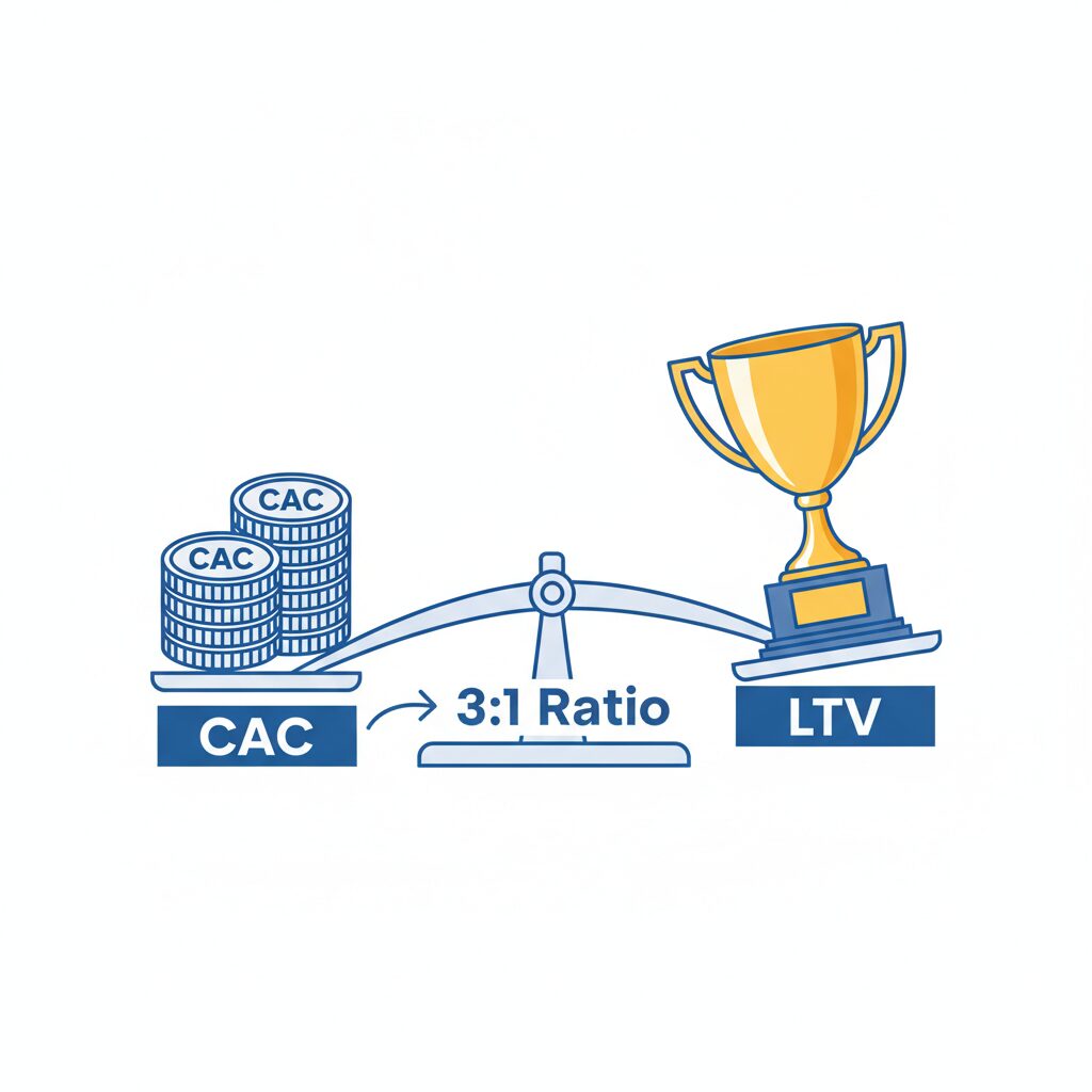 Ltv cac ratio b2b professional clean